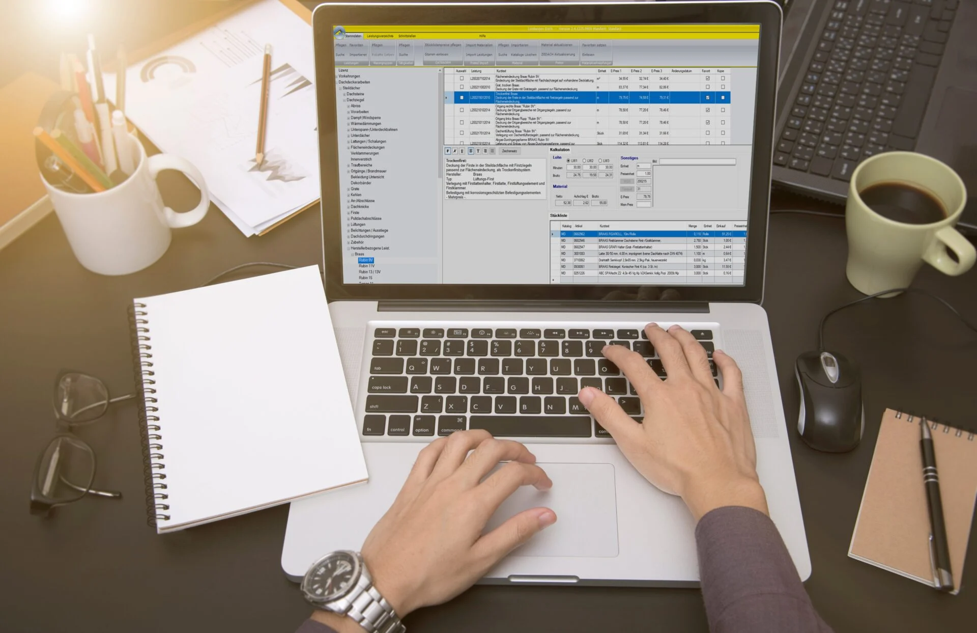 Schnittstellen von Leistungen Dach Leistungen Dach als Schnittstelle zur Handwerkersoftware