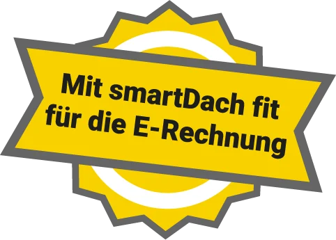 E-Rechnung mit smartDach Hinweis auf die E-Rechnungsfunktion in smartDach